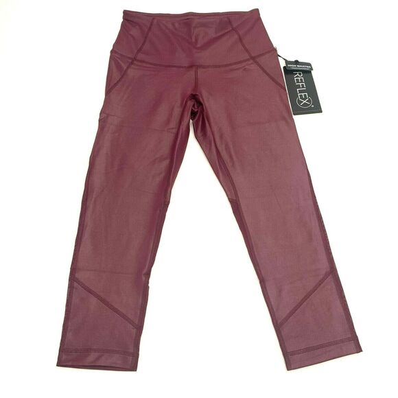NEW 90 Degree by Reflex Women Waistband Capri Legging Size S Cherry Great Gift - Picture 3 of 10